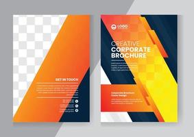 brochura corporativa brochura de perfil da empresa livreto de relatório anual proposta de negócios layout de página de rosto design de conceito