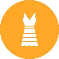 ícone de glifo de vestido de verão vetor