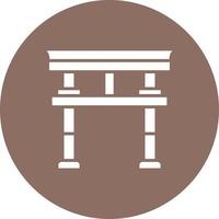 ícone de glifo do portão torii vetor