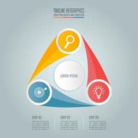 Conceito de negócio com 3 opções, etapas ou processos. vetor