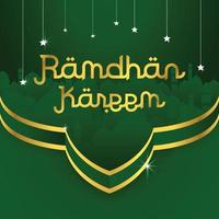 design de fundo islâmico ramadan kareem com conceito moderno simples e conceito religioso, hari raya, eid mubarak, ramdhan, banner de festa iftar, pano de fundo, capa, folheto, design de brochura vetor