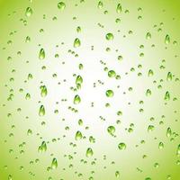 Imprimir fundo verde Waterdroplets vetor