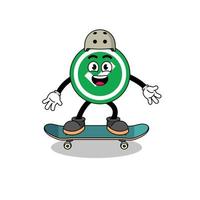 mascote de marca de seleção jogando um skate vetor