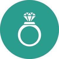 ícone de fundo de círculo de glifo de anel de diamante vetor