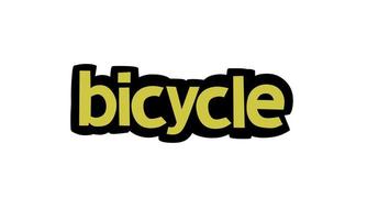 design de vetor de letras de bicicleta