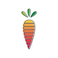 ideia de design de logotipo simples de cenoura vetor