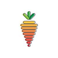 ideia de design de logotipo simples de cenoura vetor
