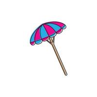 design de logotipo simples de guarda-chuva vetor