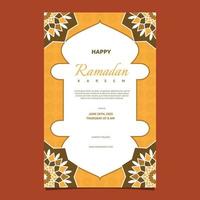 evento islâmico ramadan kareem quadro de fundo design plano simples vetor