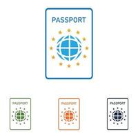 vetor de ícone de passaporte