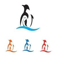 ilustração do logotipo do pinguim vetor
