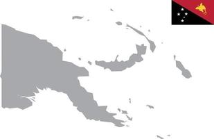 mapa de papua-nova guiné. bandeira de papua nova guiné. ilustração em vetor símbolo ícone plano