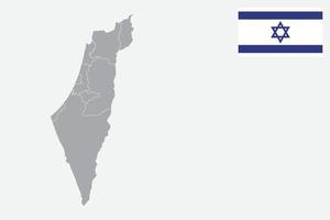 mapa de israel. bandeira de israel. ilustração em vetor símbolo ícone plano