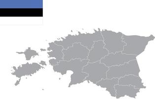 Mapa da Estônia. bandeira da Estônia. ilustração em vetor símbolo ícone plano