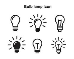 modelo de ícone de lâmpada de lâmpada cor preta editável. lâmpada ícone símbolo ilustração vetorial plana para design gráfico e web. vetor