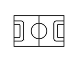 modelo de ícone de campo de futebol cor preta editável. campo de futebol ícone símbolo ilustração vetorial plana para design gráfico e web.