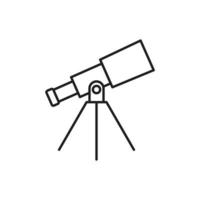 modelo de ícone de telescópio cor preta editável. telescópio ícone símbolo ilustração vetorial plana para design gráfico e web. vetor