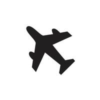 modelo de ícone de avião cor preta editável. vetor