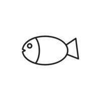 modelo de ícone de peixe cor preta editável. peixe ícone ícone símbolo ilustração vetorial plana para design gráfico e web. vetor