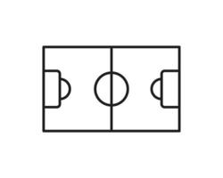 modelo de ícone de campo de futebol cor preta editável. campo de futebol ícone símbolo ilustração vetorial plana para design gráfico e web. vetor