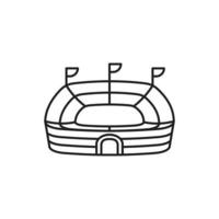 modelo de ícone do estádio cor preta editável. estádio ícone símbolo ilustração vetorial plana para design gráfico e web. vetor