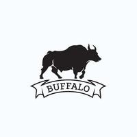 inspiração de design exclusivo de logotipo de búfalo vetor