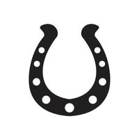 cor preta modelo de ícone de ferradura de cavalo editável. cavalo sapato ícone símbolo ilustração vetorial plana para design gráfico e web. vetor