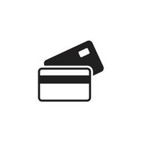 cartão de crédito vector ícone modelo cor preta editável. cartão de crédito vector ícone símbolo ilustração vetorial plana para design gráfico e web.