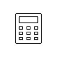 modelo de ícone de calculadora cor preta editável. vetor