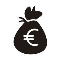 ícone de sinal de euro, ilustração vetorial de euro. vetor
