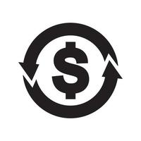 troca de dinheiro transferência ícone de dinheiro ilustração vetorial para design gráfico e web. vetor