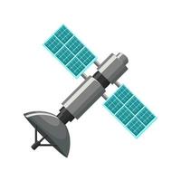 Ícone de satélite isolado vetor