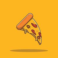 ilustração de cicon de gelo de pizza. coleção de fast-food. vetor