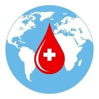 ilustração de logotipo de transfusão de sangue vetor
