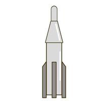 ilustração de desenho de míssil adequada para artigos militares vetor