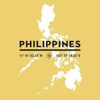 Mapa de silhueta vector das Filipinas