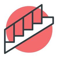 conceitos de escadas internas vetor
