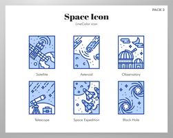 Ícones de moldura de espaço LineColor pack