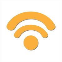 ícone de sinal wifi. símbolo de rede de conexão. estilo minimalista dos desenhos animados. ilustração vetorial plana