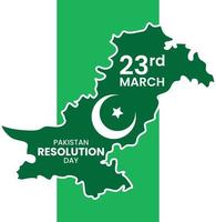 design gratuito de postagem de dia de resolução do paquistão vetor