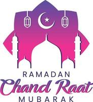 post do Ramadã Chand Raat Mubarak vetor