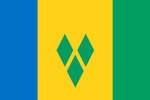 São Vicente e a Bandeira de Granadinas vetor