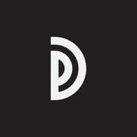 modelo de logotipo de design de monograma pd ou dp. vetor