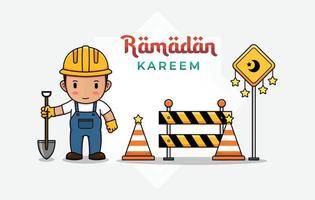 modelo de cartão comemorativo ramadan kareem vetor