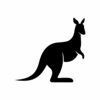 logotipo de silhueta de canguru vetor