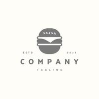 símbolo de sinal de ícone premium de hambúrguer. logotipo vintage hipster vetor