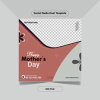 modelo de postagem de mídia social do dia das mães vetor grátis