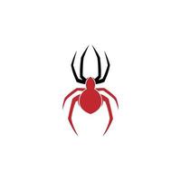 ilustração de modelo de conceito de design de ícone de logotipo de aranha vetor