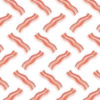 mão desenhada ilustração de padrão de bacon em fundo branco. textura vetorial. estilo de desenho animado.
