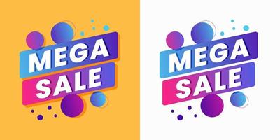 rótulo de mega venda ou conceito de design de banner para sua promoção de vendas vetor